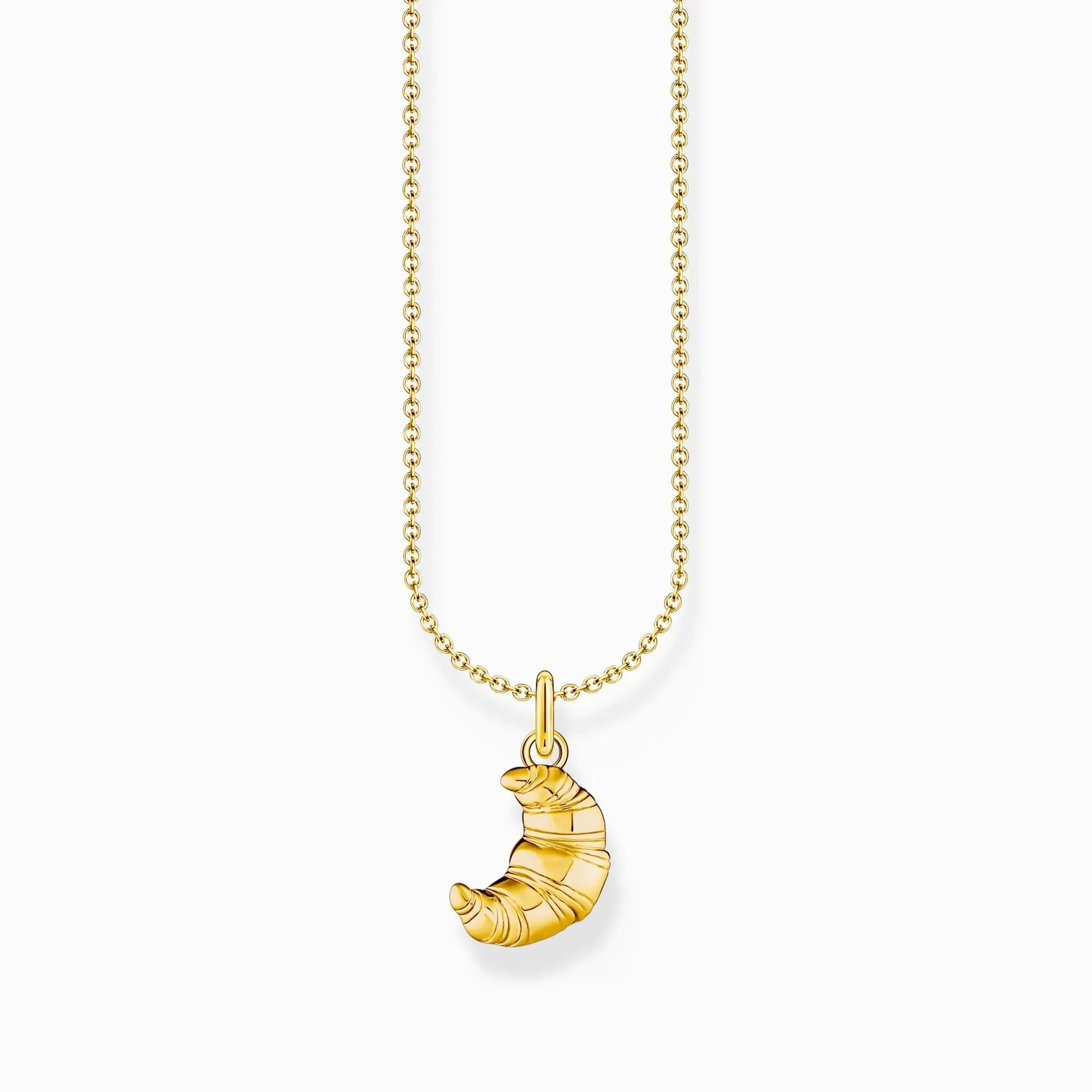 Thomas Sabo Jewellery Thomas Sabo Gold Plated Sterling Silver Croissant Necklace
