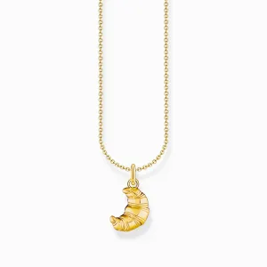 Thomas Sabo Jewellery Thomas Sabo Gold Plated Sterling Silver Croissant Necklace
