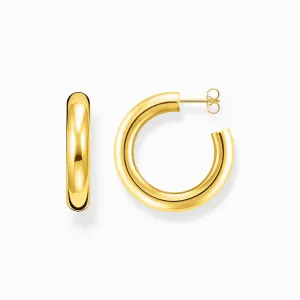 Thomas Sabo Jewellery Thomas Sabo Gold Plated Sterling Silver Medium Classic Chunky Hoop Earrings