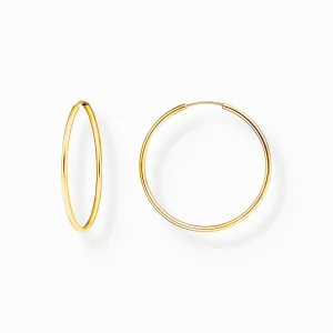 Thomas Sabo Jewellery Thomas Sabo Gold Plated Sterling Silver Medium Hoop Earrings