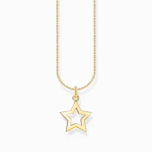 Thomas Sabo Jewellery Thomas Sabo Gold Plated Sterling Silver Star Necklace