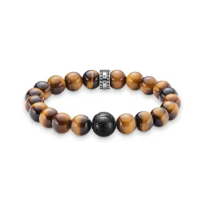 Thomas Sabo Jewellery Thomas Sabo Rebel At Heart Black Obsidian Tigers Eye Bracelet