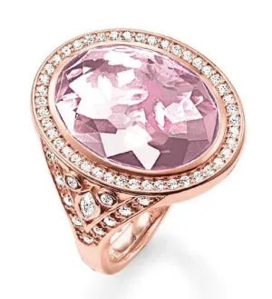 Thomas Sabo Jewellery Thomas Sabo Ring Glam And Soul Rose Quartz Eternity of Love Rose Gold D