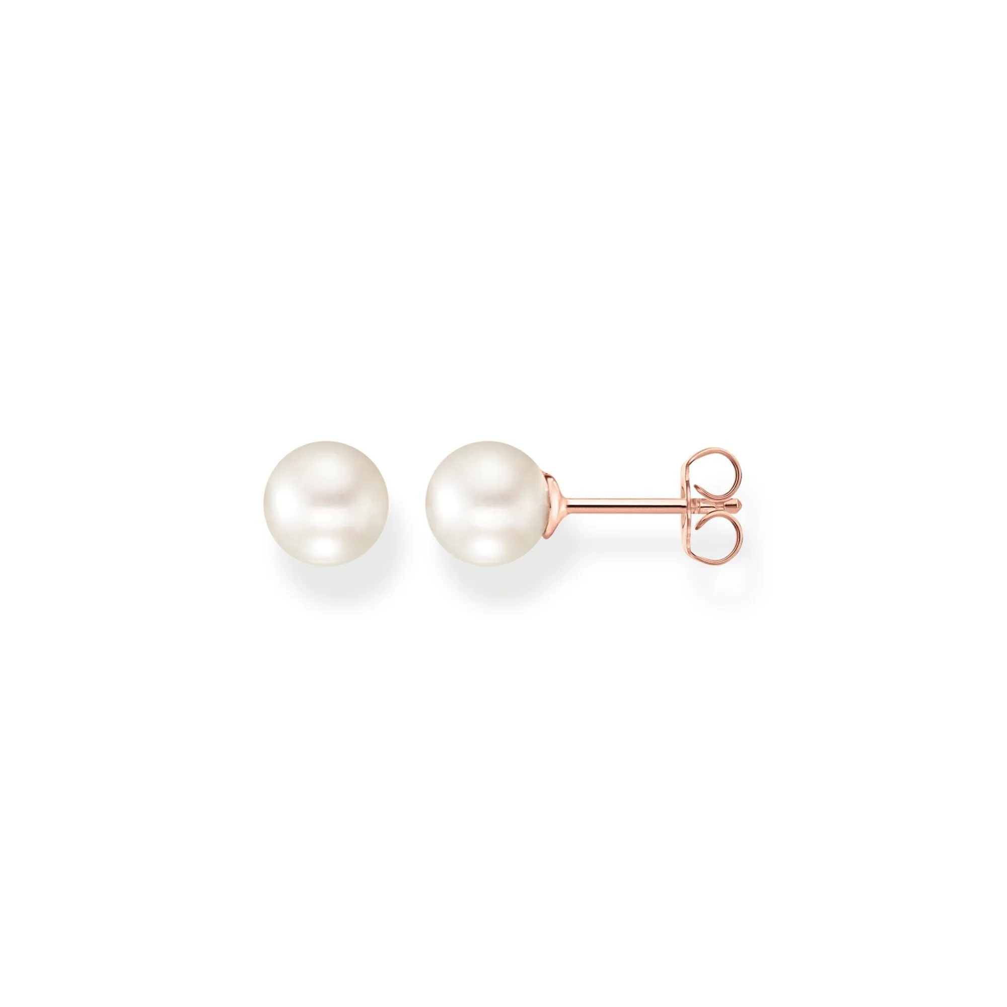 Thomas Sabo Jewellery Thomas Sabo Rose Gold Plated Sterling Silver Freshwater Pearl Stud Earrings