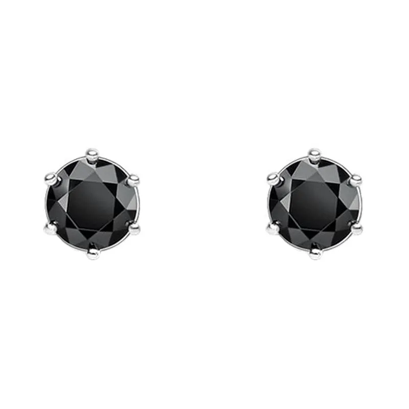 Thomas Sabo Jewellery Thomas Sabo Sterling Silver Black CZ Round Stud Earrings