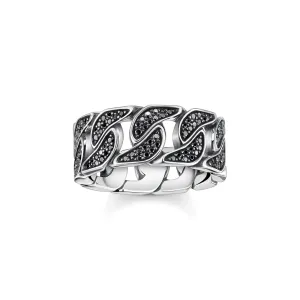 Thomas Sabo Jewellery Thomas Sabo Sterling Silver Black Stones Ring