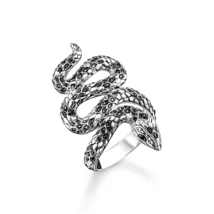 Thomas Sabo Jewellery Thomas Sabo Sterling Silver Blackened Snake Ring