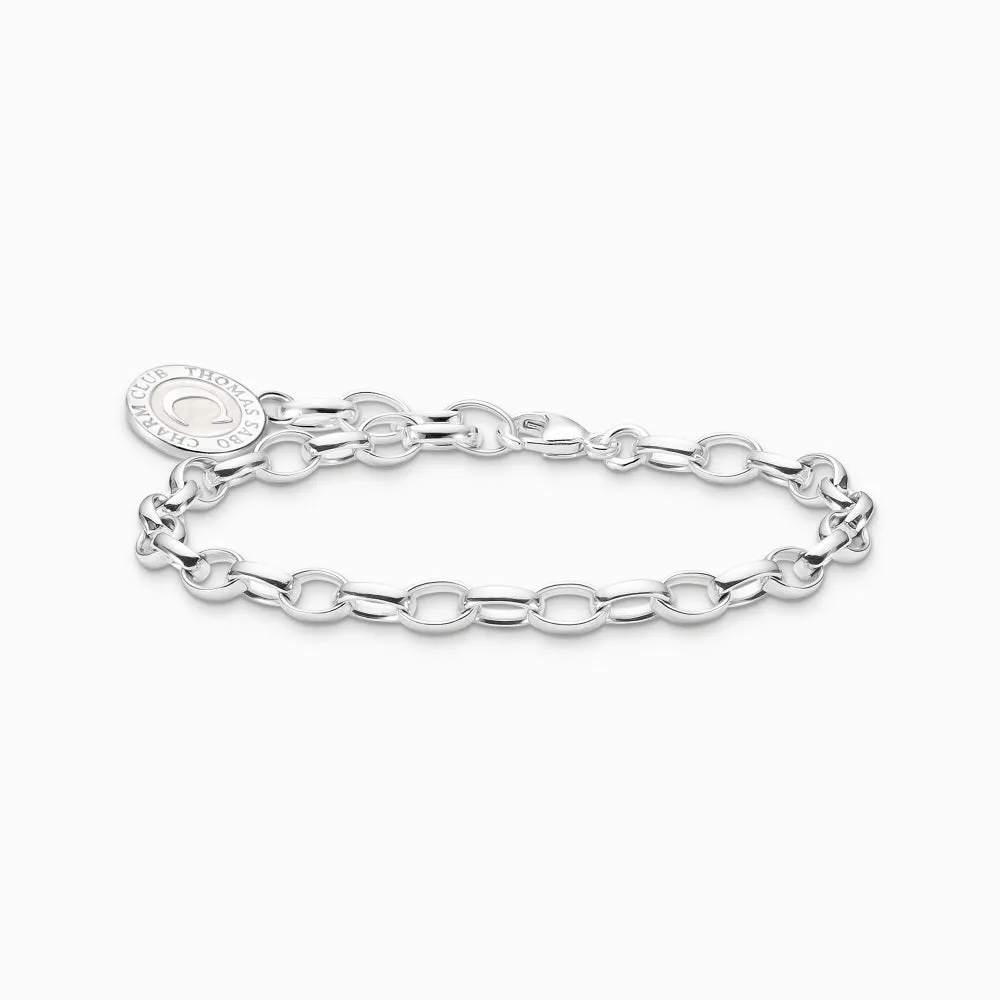 Thomas Sabo Jewellery Thomas Sabo Sterling Silver Charmista Member Charm Bracelet with White Coin