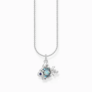 Thomas Sabo Jewellery Thomas Sabo Sterling Silver Fish Enamel Necklace