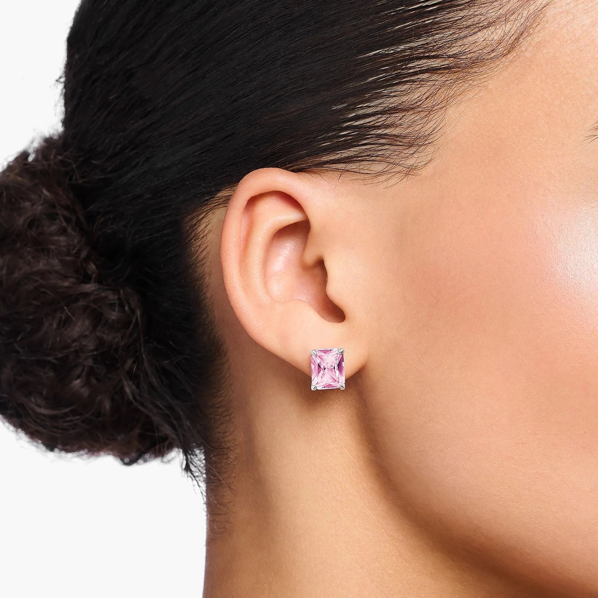 Thomas Sabo Jewellery Thomas Sabo Sterling Silver Pink Stud Earrings