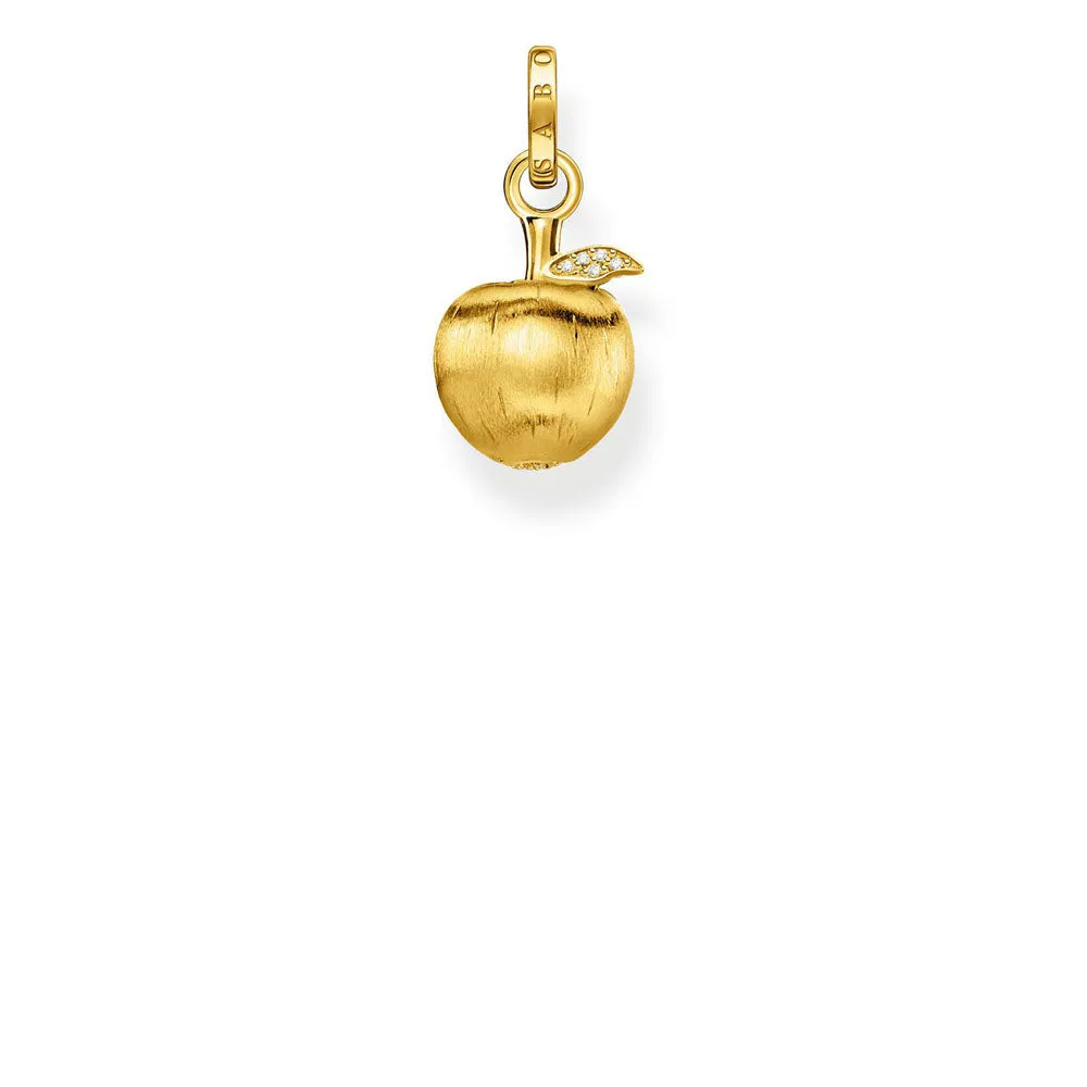 Thomas Sabo Silver Jewellery Gold Plated Sterling Silver Thomas Sabo Magic Garden Apple Pendant