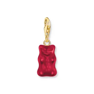 Thomas Sabo Silver Jewellery Thomas Sabo Gold Plated Sterling Silver Charm Club Haribo Strawberry Red Bear Charm