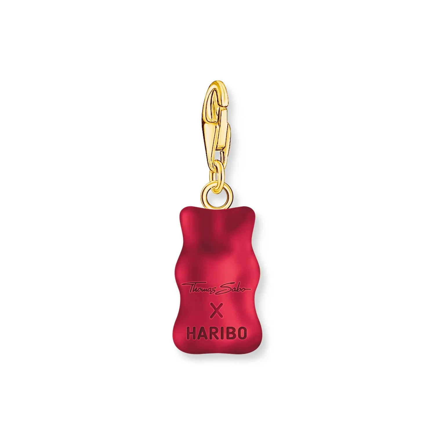 Thomas Sabo Silver Jewellery Thomas Sabo Gold Plated Sterling Silver Charm Club Haribo Strawberry Red Bear Charm
