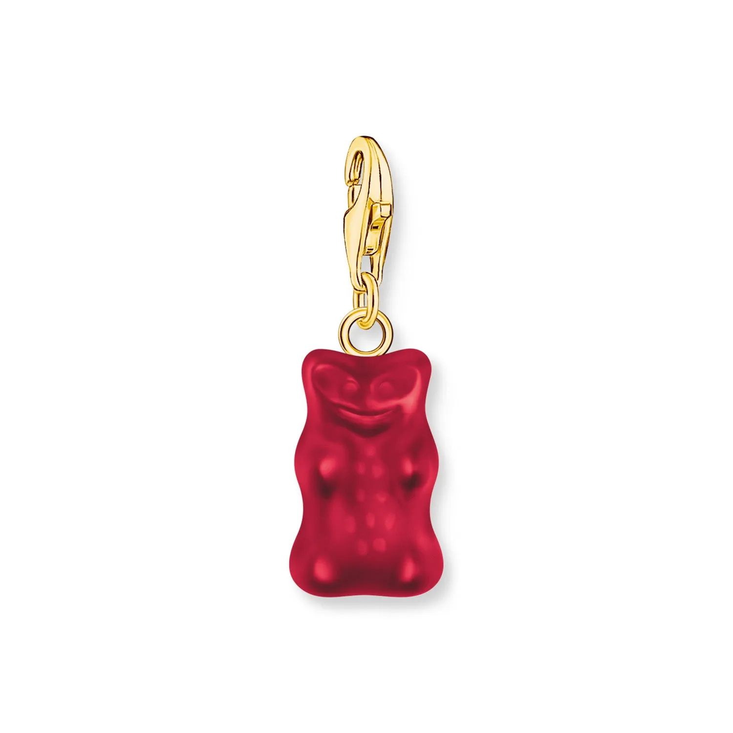 Thomas Sabo Silver Jewellery Thomas Sabo Gold Plated Sterling Silver Charm Club Haribo Strawberry Red Bear Charm