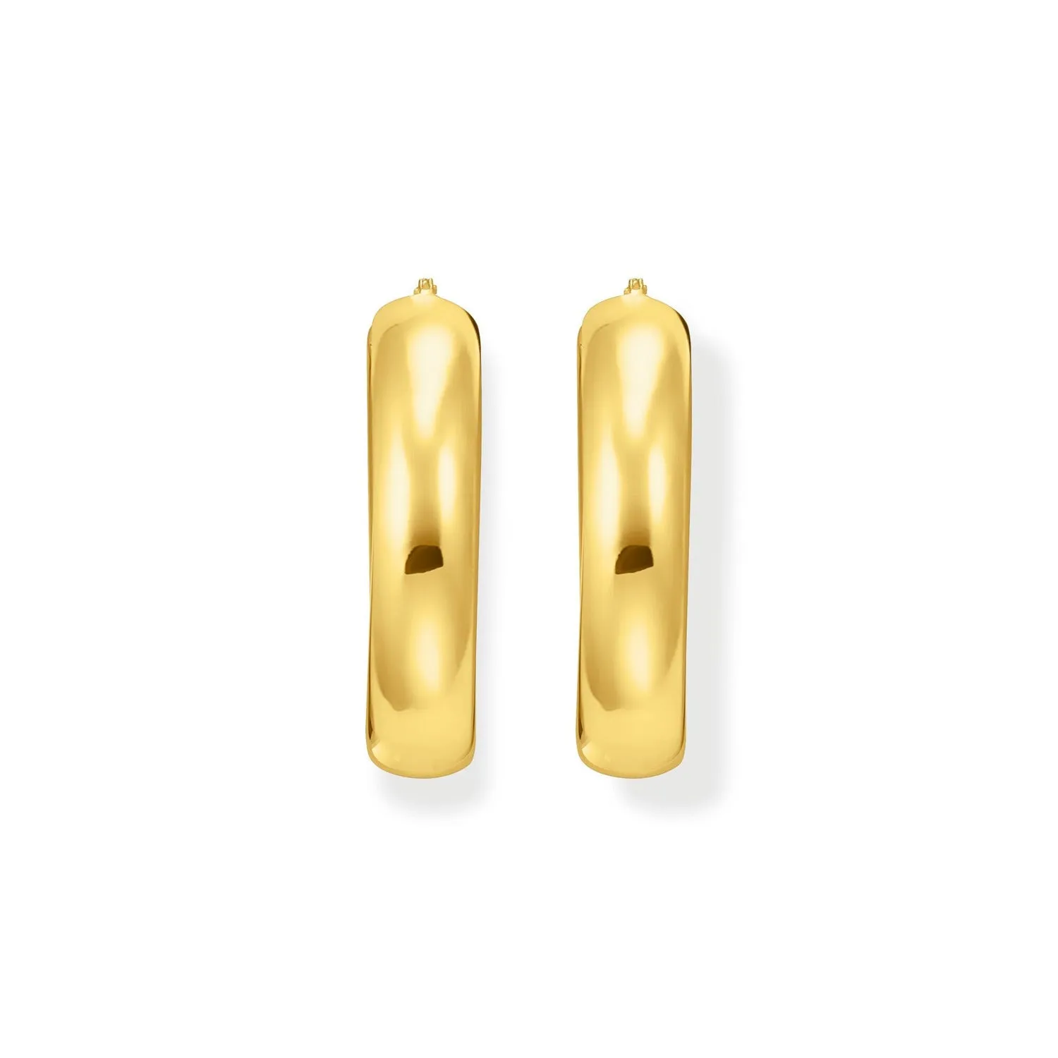 Thomas Sabo Silver Jewellery Thomas Sabo Gold Plated Sterling Silver Essential Chunky 34mm Hoop Earrings