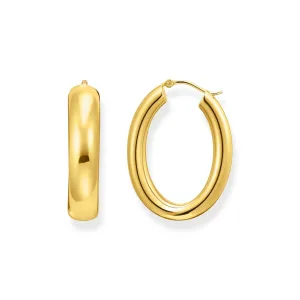 Thomas Sabo Silver Jewellery Thomas Sabo Gold Plated Sterling Silver Essential Chunky 34mm Hoop Earrings