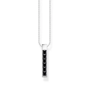 Thomas Sabo Silver Jewellery Thomas Sabo Sterling Silver Heritage Black Engraved 40cm Chain