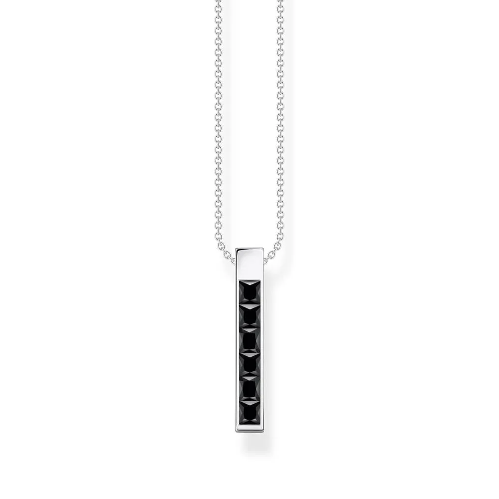 Thomas Sabo Silver Jewellery Thomas Sabo Sterling Silver Heritage Black Engraved 40cm Chain
