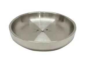 ThoozyPet Double Wall Insulated Stainless Steel Cat Plate cat bowl, elevated cat feeder