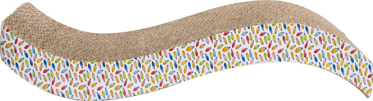 ThoozyPet Shallow Wave Cat Scratcher catnip toys, feather wand toy