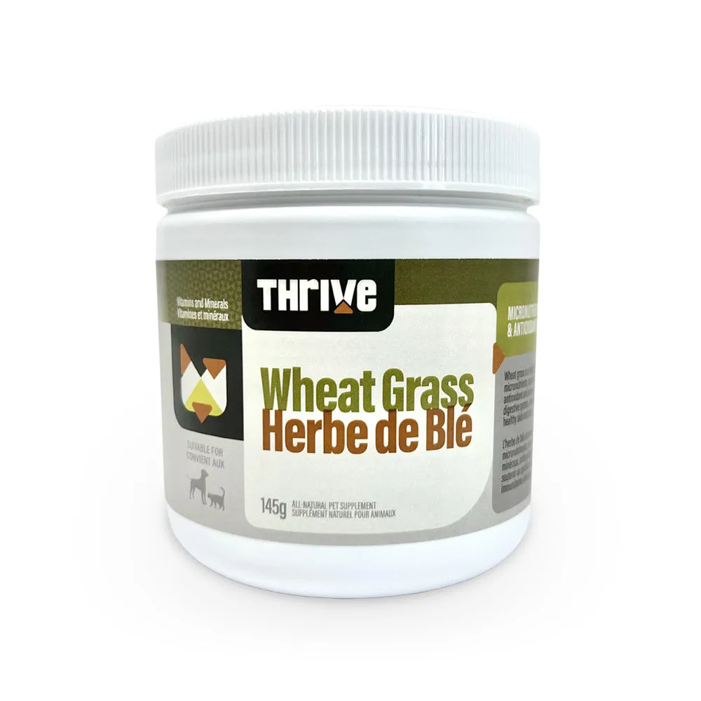 Thrive Wheat Grass 145g cat vitamins, cat immune support