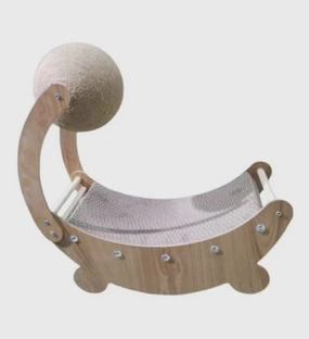 Thunder Paws Opal Cat Cardboard Scratcher cat toy set,cat teaser