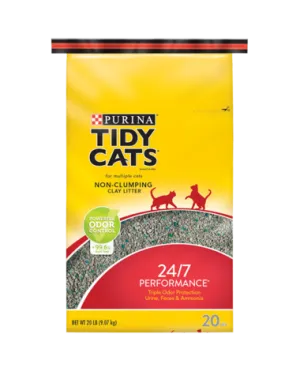 Tidy Cats 24/7 Performance - Long Lasting Odor Control Clay Cat Litter clumping litter for cats, natural cat litter