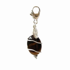 Tiger Eye Healing Dog Collar Charm Oval Pawmulet dog collar charm,pet tag