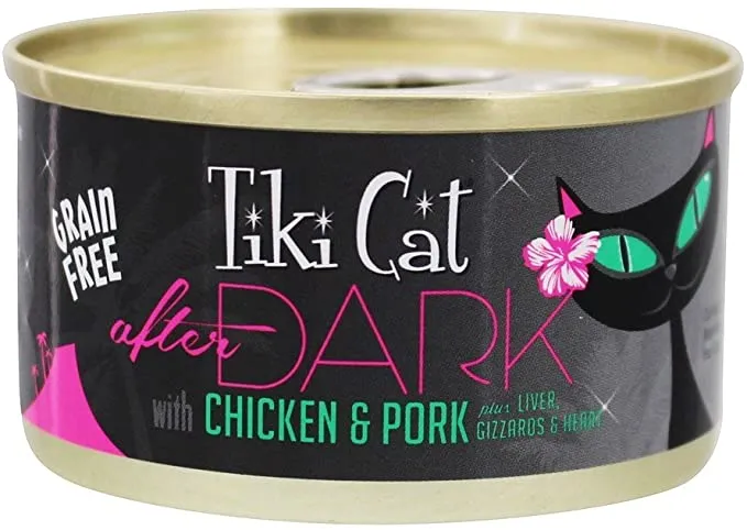 Tiki Cat After Dark Chicken & Pork Canned Cat Food healthy cat food, premium dry cat food