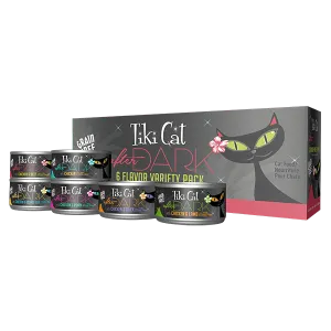 Tiki Cat After Dark GF Variety Pack 6 Flavors 12/2.8 oz dry cat food, cat kibble