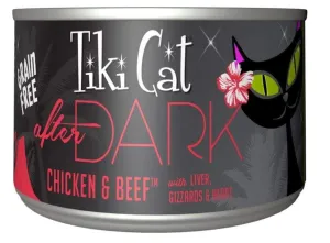 Tiki Cat After Dark Grain Free Chicken and Beef Canned Cat Food wet cat food, canned cat food