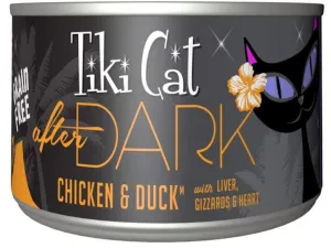 Tiki Cat After Dark Grain Free Chicken and Duck Canned Cat Food grain free cat food, no grain dry cat food
