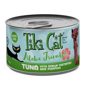 Tiki Cat Aloha Friends Grain Free Tuna with Ocean Whitefish and Pumpkin Canned Cat Food healthy cat food, premium dry cat food