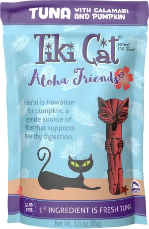 Tiki Cat Aloha Friends Grain Free Tuna with Pumpkin Cat Food Pouches healthy cat food, premium dry cat food