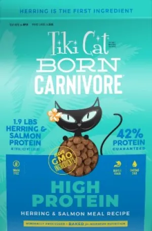 Tiki Cat Born Carnivore High Protein: Herring & Salmon Meal dry cat food, cat kibble