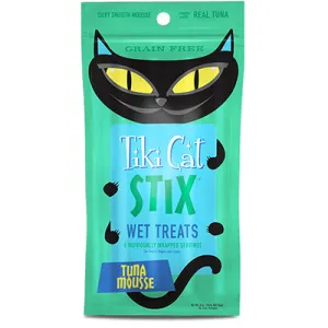 Tiki Cat Cat Stix Wet Treats- Tuna cat treats, soft cat treats