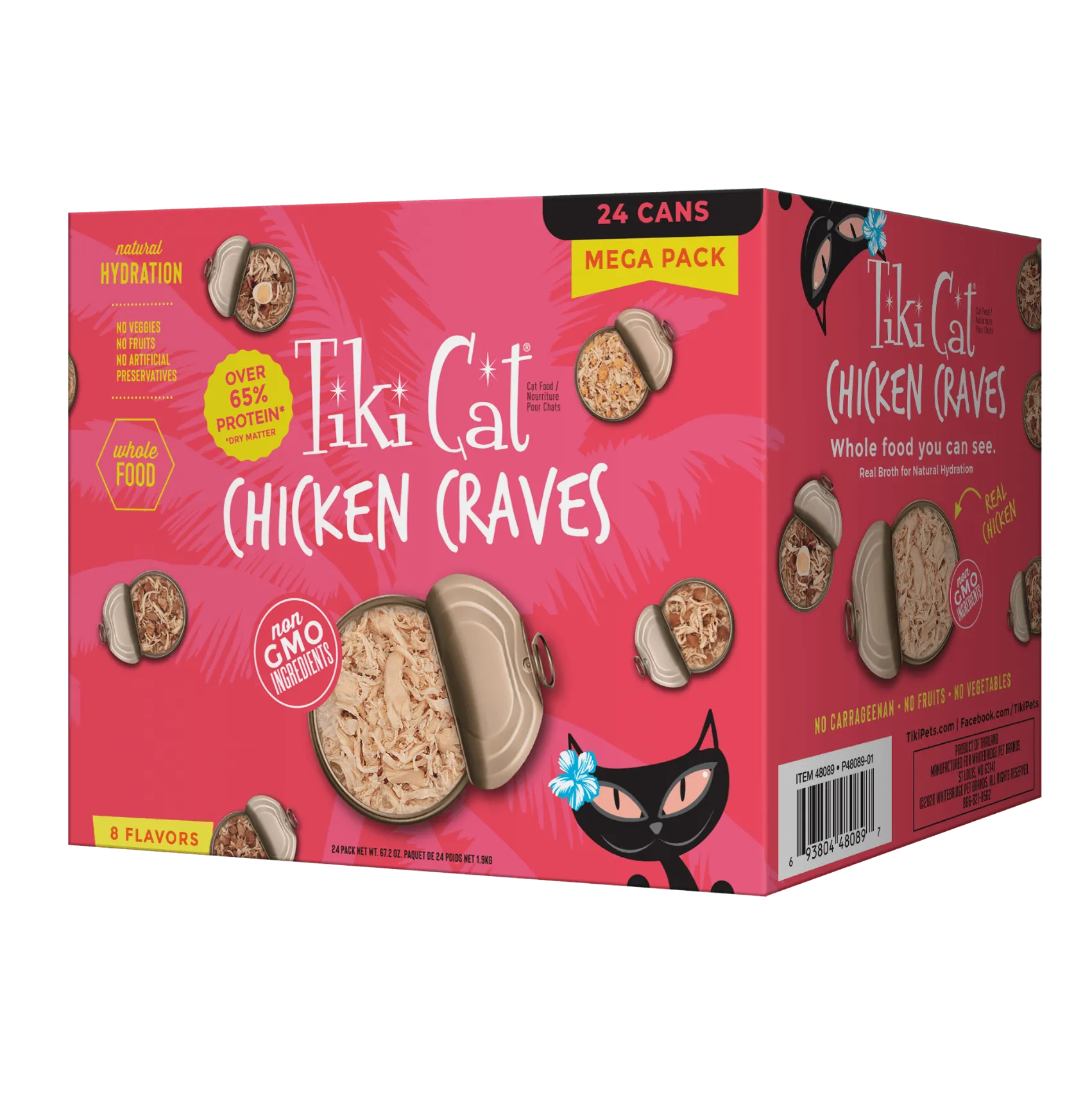 Tiki Cat Chicken Craves Mega Pack 8-Flavor Box 24/2.8 oz dry cat food, cat kibble