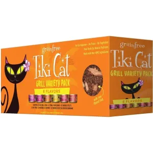 Tiki Cat Grain Free Grill Variety Pack 6 Flavors 12/2.8 oz dry cat food, cat kibble