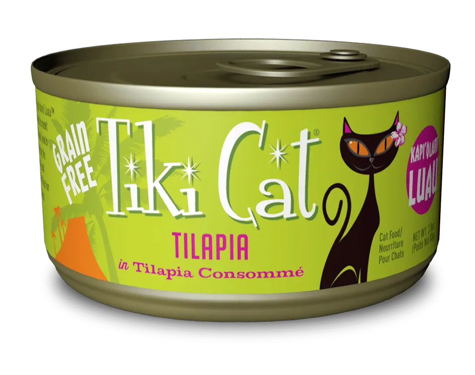 Tiki Cat Kapi'Olani Luau Grain Free Tilapia in Tilapia Consomme Canned Cat Food wet cat food, canned cat food