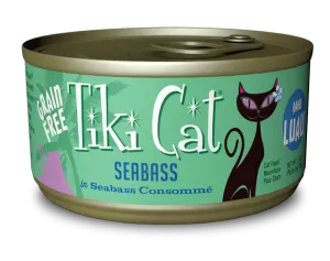 Tiki Cat Oahu Luau Grain Free Seabass Canned Cat Food wet cat food, canned cat food