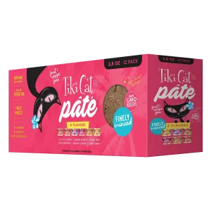 Tiki Cat Pate Variety Pack 6 Flavors 12/2.8 oz dry cat food, cat kibble