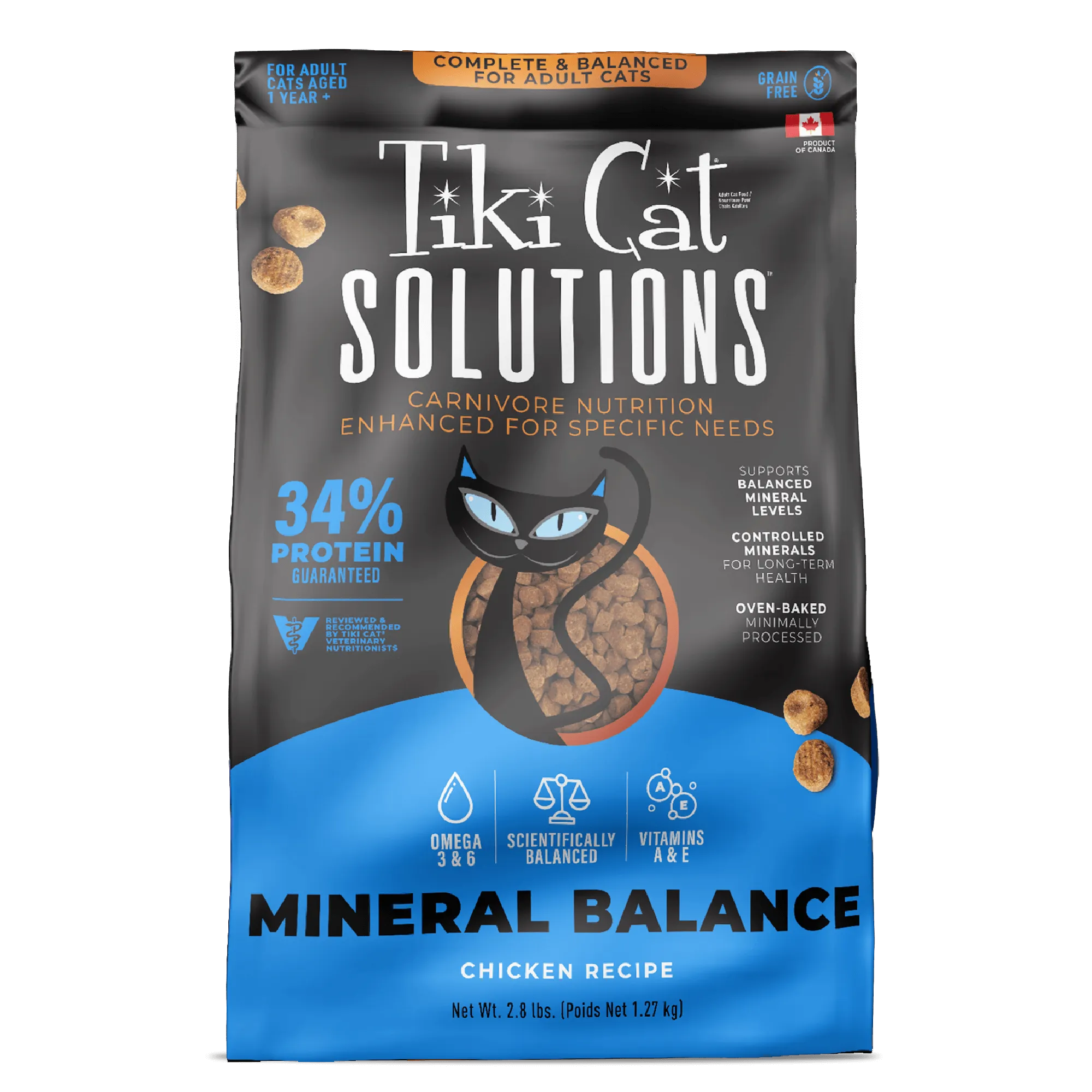 Tiki Cat Solutions Mineral Balance Baked Kibble: Chicken Recipe dry cat food, cat kibble