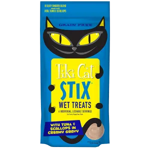 Tiki Cat STIX Tuna & Scallops cat treats, natural cat treats