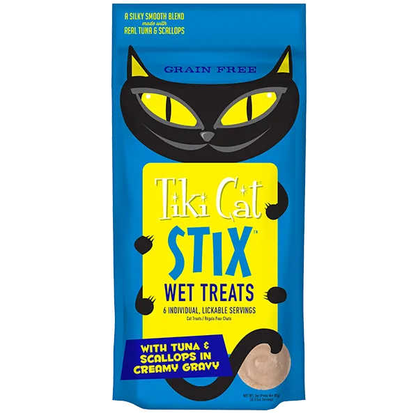 Tiki Cat STIX Tuna & Scallops cat treats, natural cat treats