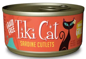 Tiki Cat Tahitian Grill Grain Free Sardine Cutlets Canned Cat Food wet cat food, canned cat food
