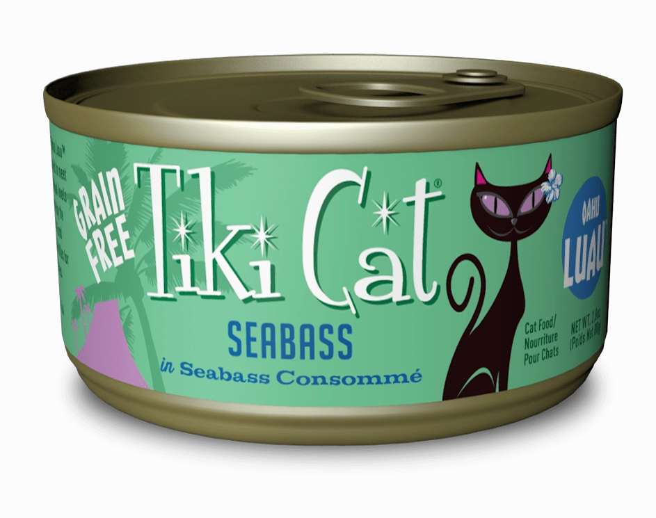 Tiki Cat Oahu Luau Grain Free Seabass Canned Cat Food healthy cat food, premium dry cat food