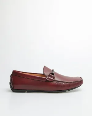 Tomaz C456 Men's Buckle Moccasins (Wine)