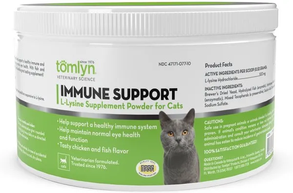 Tomlyn Immune Support L-Lysine Powder Supplement for Cats cat essentials, basic cat supplies