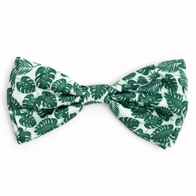 Tropical Leaves Dog Bow Tie dog collar accessory,collar decor
