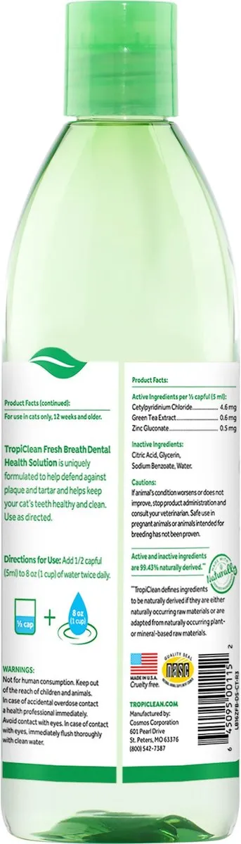TropiClean Fresh Breath Oral Care Water Additive for Cats